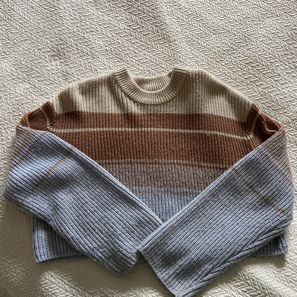 Garage Knit Sweater - Brown and blue